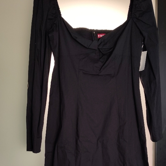 STAUD Elegant Black Long Sleeve Dress - Picture 5 of 6